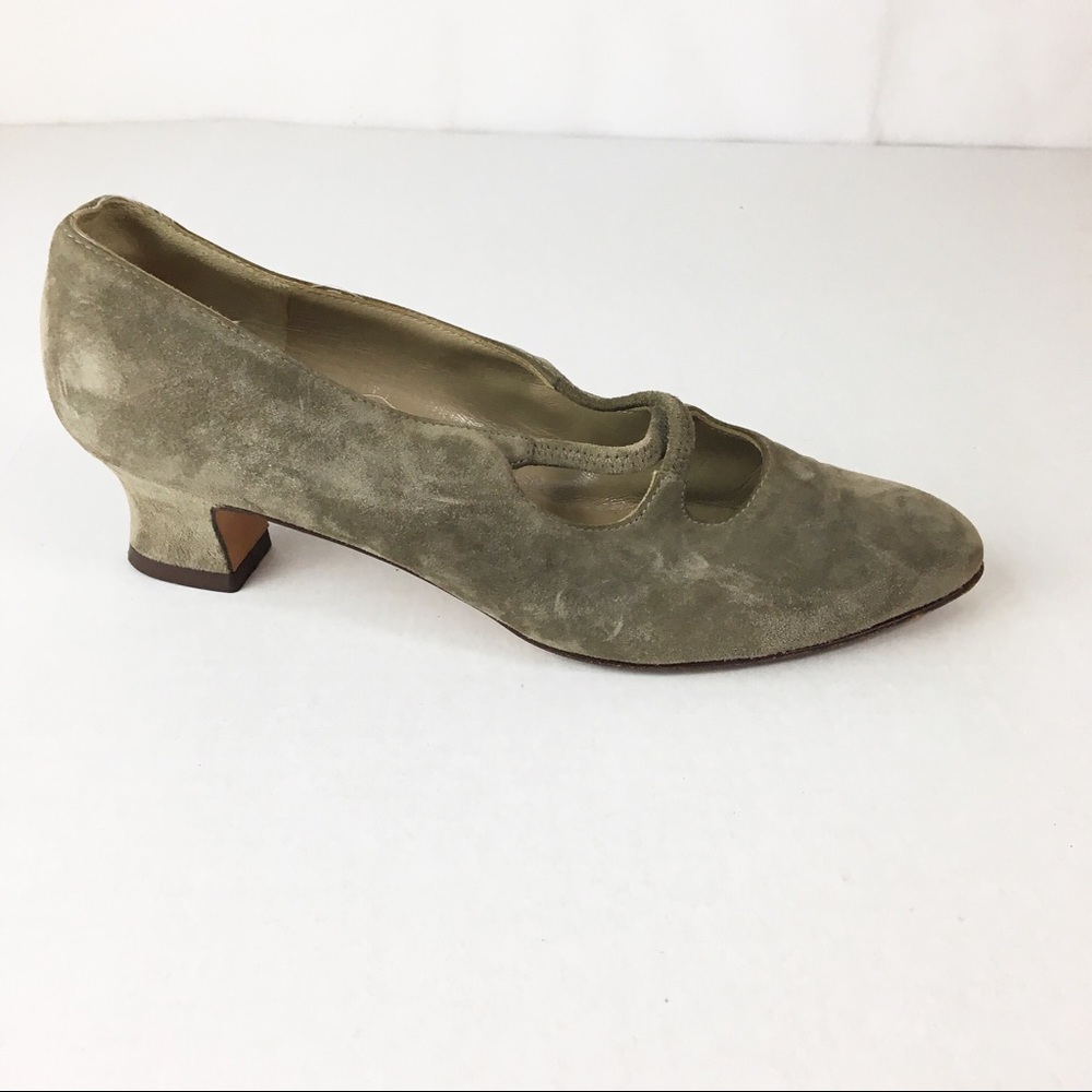 Vintage Salvatore Ferragamo leather suede shoes